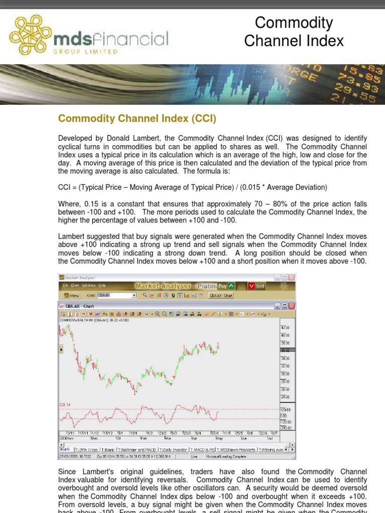 Commodity Channel Index (CCI) | PDF | Financial Economics | Market ...