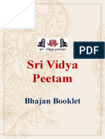 Sri Vidya Peetam Bhajan Booklet: Divine Songs of Devotion