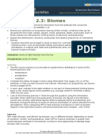 Worksheet 2.3: Biomes: Activity