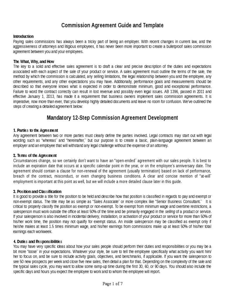 Sales Commission Agreement Template from imgv2-1-f.scribdassets.com