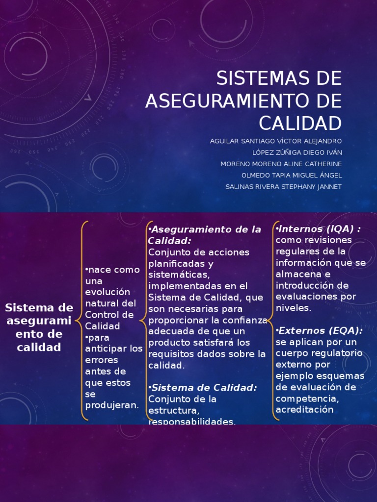 Sistemas de Aseguramiento de Calidad ISO | PDF | Organización ...