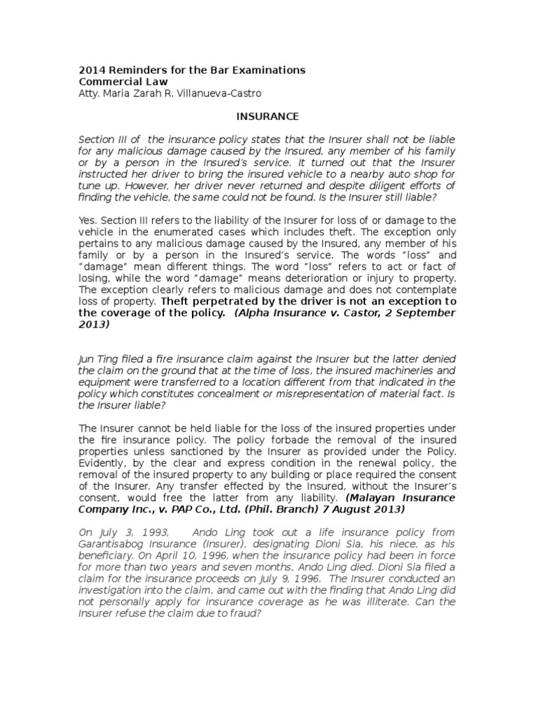 2014bar Exam Reminders | PDF | Trademark | Corporations
