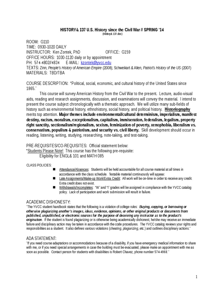 U.S. History Since the Civil War | PDF | Vietnam War | South Vietnam