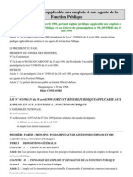 Régime Juridique Applicable Aux Emplois Et Aux Agents de La Fonction Publique BURKINA FASO