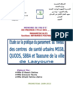 Etude Sur La Pratique Du Pansement Au Niveau Des Centres de Santé Urbains