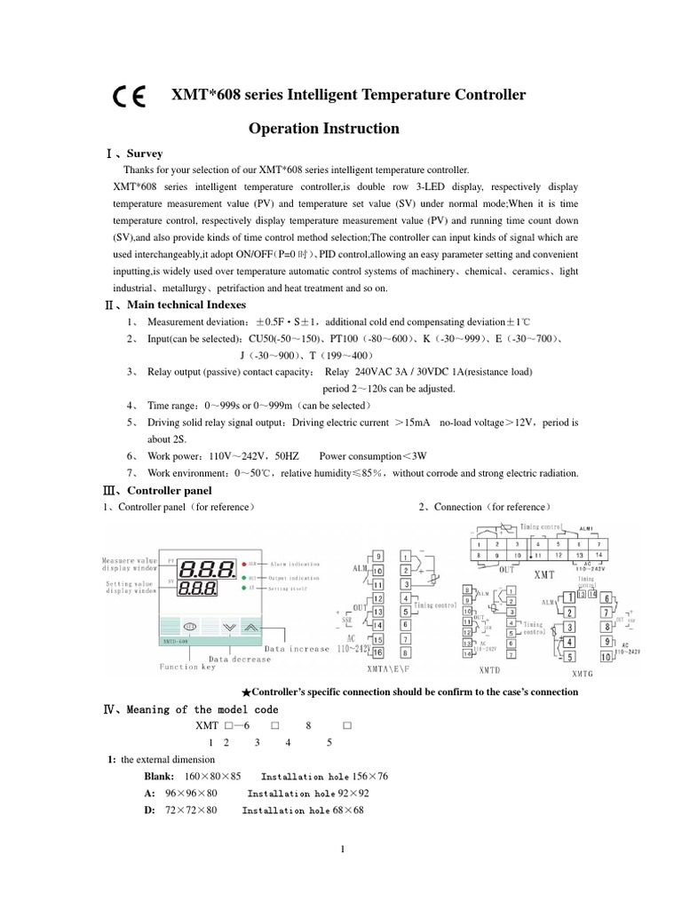 XMT 608 Manual PDF Relay Control System
