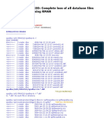 Recovery-Scenario Loss of Allfiles