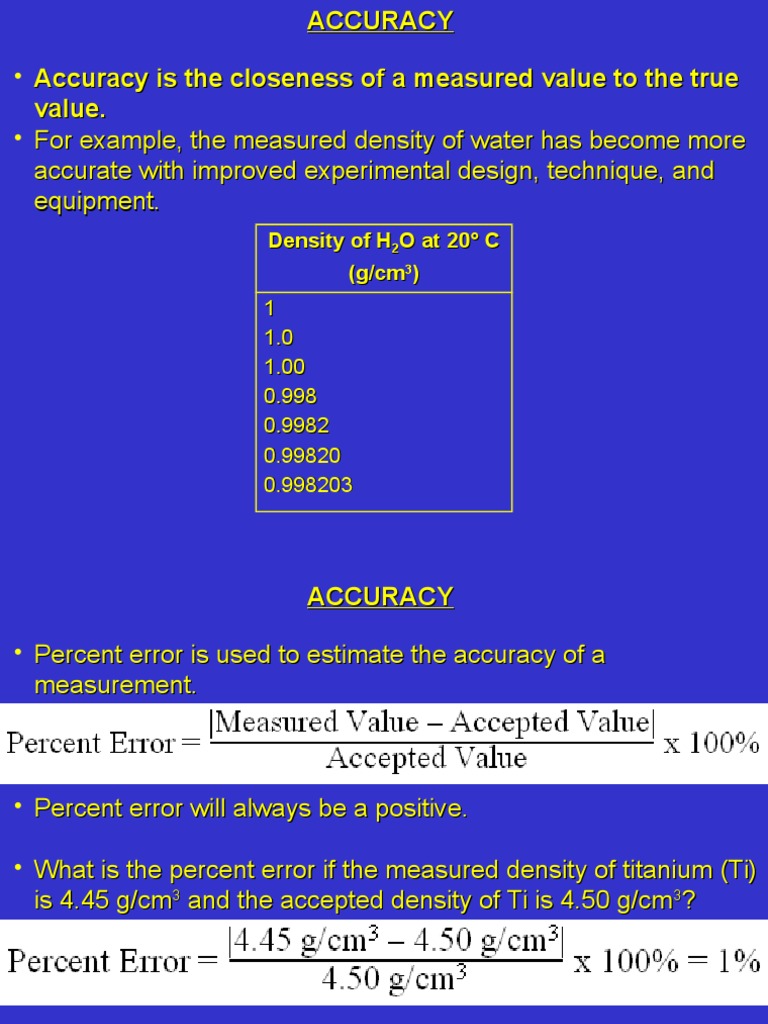 Accuracy and Precision CH104w01 Analytical ChemistryAccuracy and