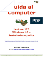 Guida al Computer - Lezione 170 - Windows 10 - Installazione pulita