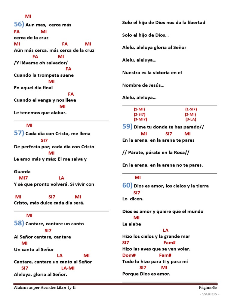 550 Alabanzas Por Acordes Libro I y II 097