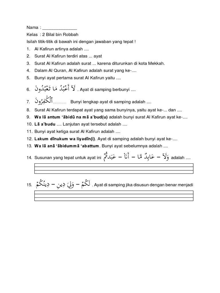 Download 62+ Contoh Surat Surat Al Kafirun Terdiri Dari Ayat Gratis