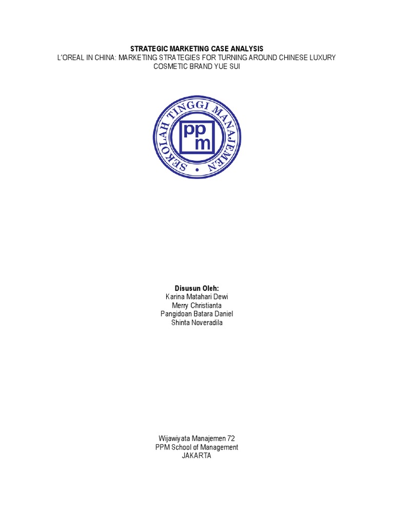 L'Oreal China Case Study | PDF