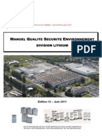 Manuel Qualite Securite Environnement