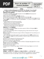 Devoir de Synthèse N°2 - Sciences Physiques - 2ème Sciences Exp (2013-2014) MR K.atef