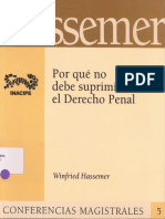 Hassemer Winfried - Por Que No Debe Suprimirse El Derecho Penal