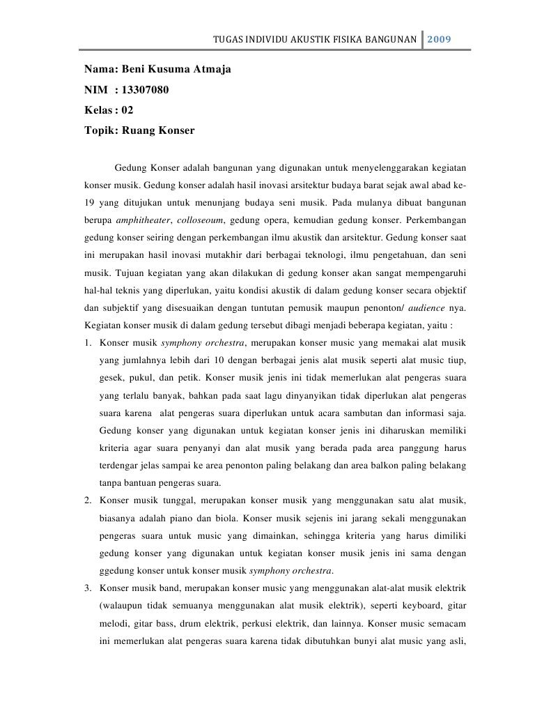 Artikel Fisika Bangunan Akustik Artikel Fisika Bangunan Akustik