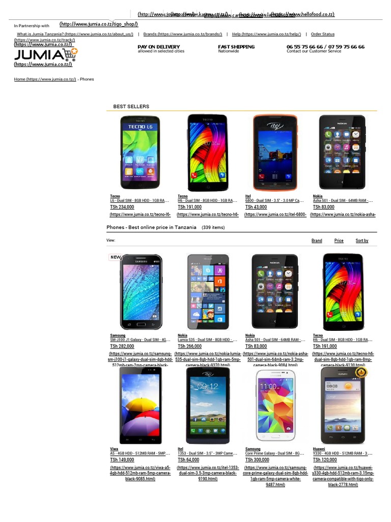 Phones Prices Buy Online On Jumia Tanzania PDF Mobile Technology