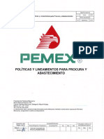 Políticas y Lineamientos para Procura y Abastecimiento Con Formatos Guia