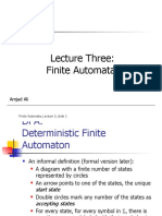 Lecture Three: Finite Automata: Amjad Ali