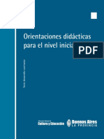 Orientaciones Didácticas para Nivel Inicial