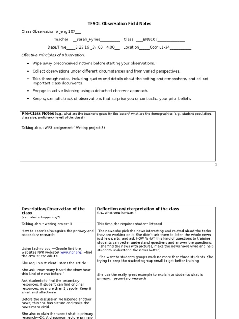 Field notes format image