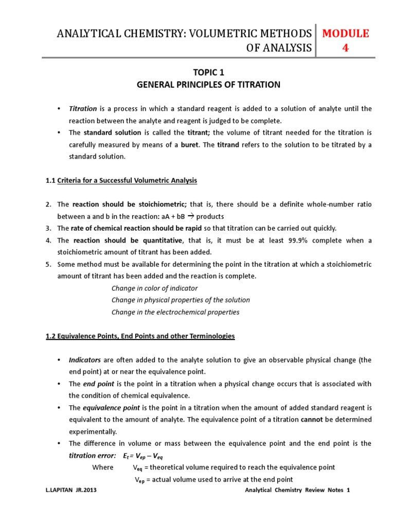Titration Principles and Methods | PDF | Titration | Chemistry
