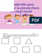Cuadernillo Fichas para Trabajar La Preescritura Nivel Inicial 2 - 3 Años.