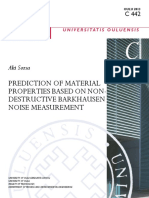 Prediction of Material Properties Based On Nondestructive Barkhausen Noise Measurement