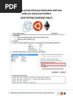 Setting up a private Ethereum blockchain with two nodes