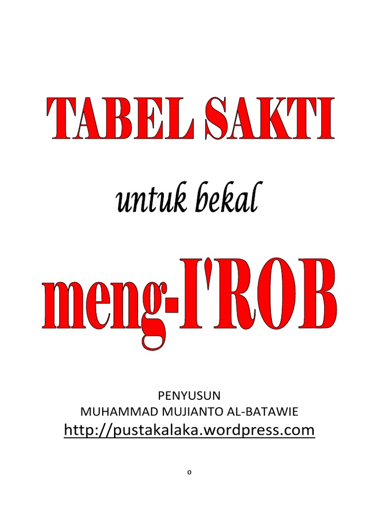Tabel I'rob dan Panduan Belajar | PDF