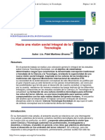 Hacia Una Visión Social Integral de La Ciencia y La Tecnología, Fidel Martínez Álvarez.