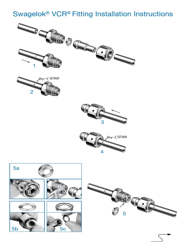 Fitting Installation Instructions Swagelock