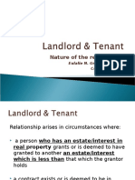 Landlord & Tenant Part I Nature of Relationship
