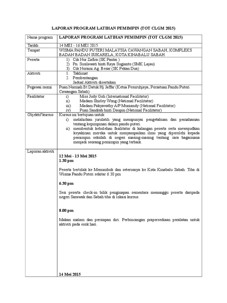 Format Laporan Program Pdf