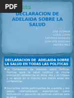 Declaracion de Adelaida Sobre La Salud