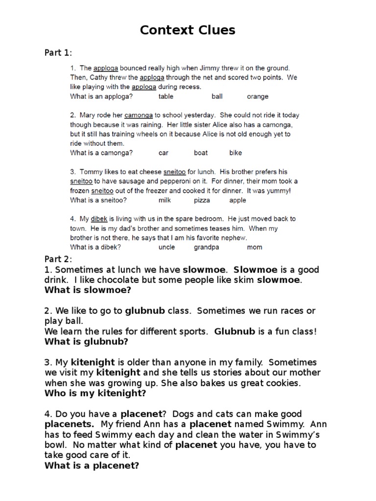 Download 1 Context Clues