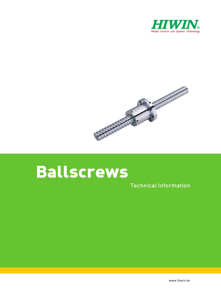 Hiwin Ballscrews PDF Industries Metalworking