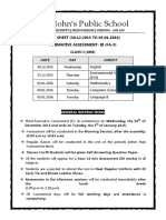 FA3 Date Sheet - Formative Assessment I To IX