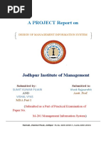 Report On Design of Management Information System