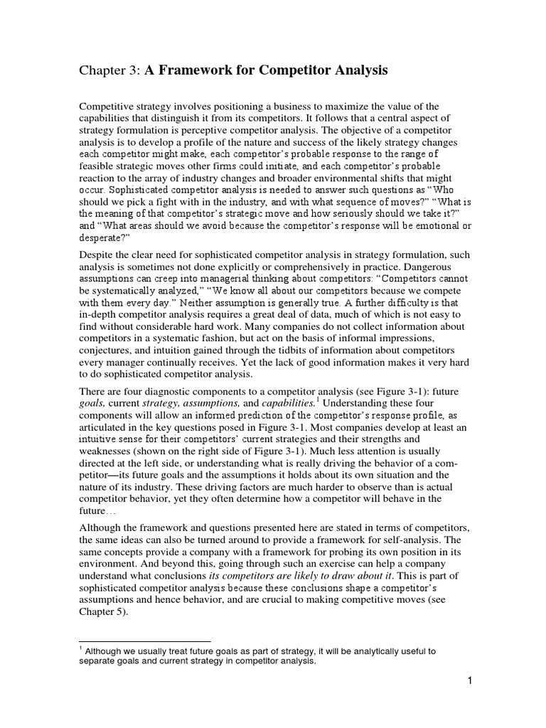 Apple Competitor Analysis Framework | PDF | Strategic Management ...