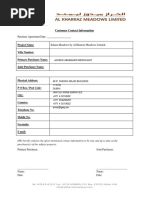 Customer Contact Information Form