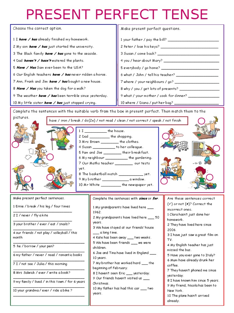 32584 present perfect tense Leisure