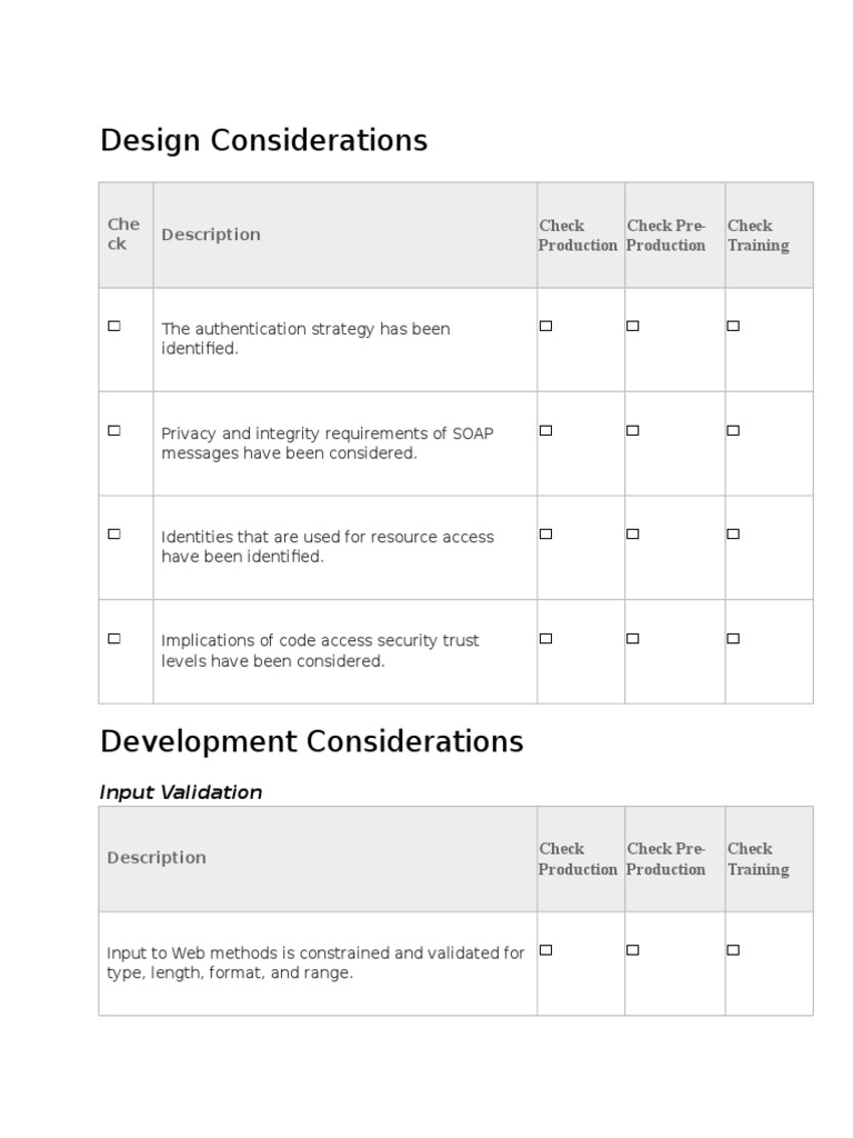 Security Considerations and Checklist | PDF | Windows Registry | Soap