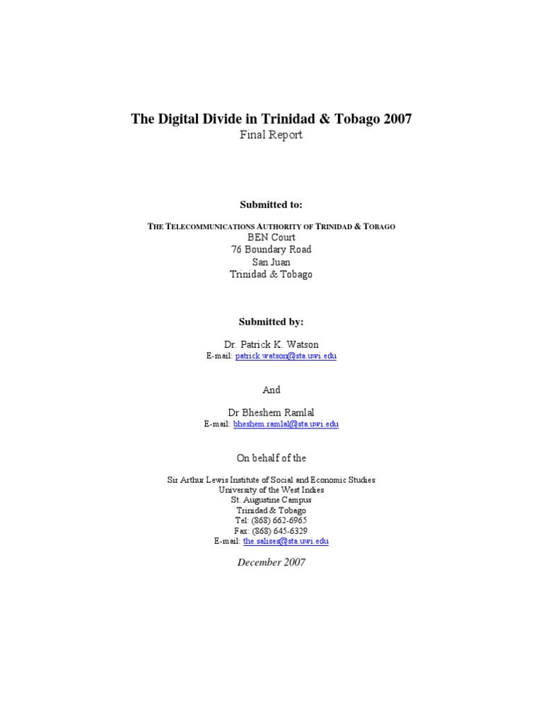 Digital Divide Report PDF Access Human Development Index