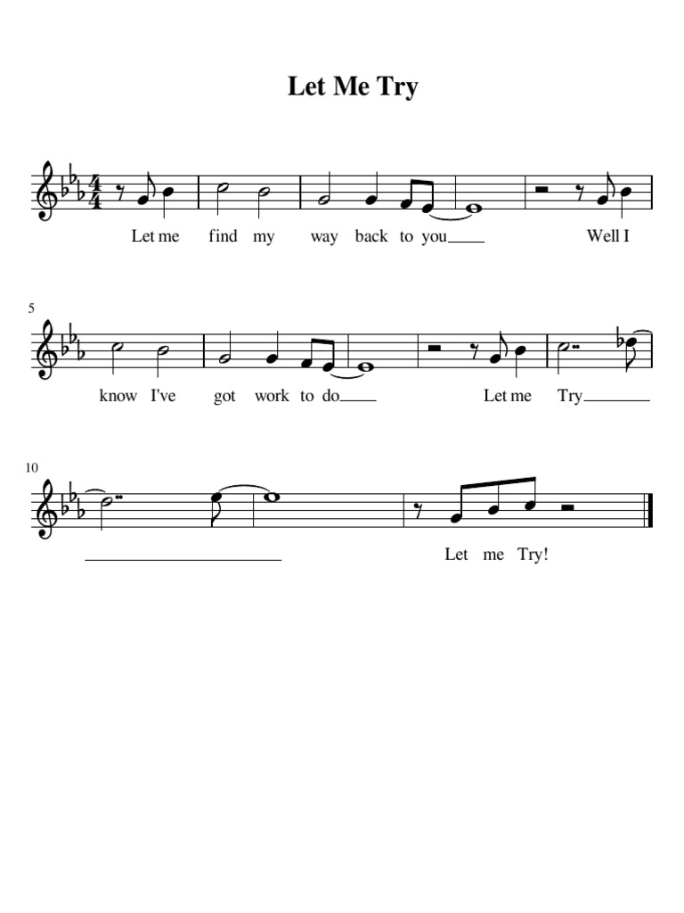 Let Me Try: Me Let Find My Way Back You To Well I | PDF