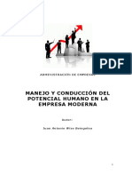 Monografia Manejo y Conduccion Del Potencial Humano en La Empresa Moderna