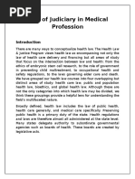 Role of Judiciary in Medical Profession