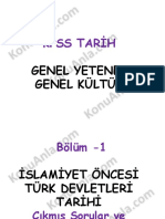 Kpss Islamiyet Oncesi Turk Devletleri Tarihi Cozumlu Test 1