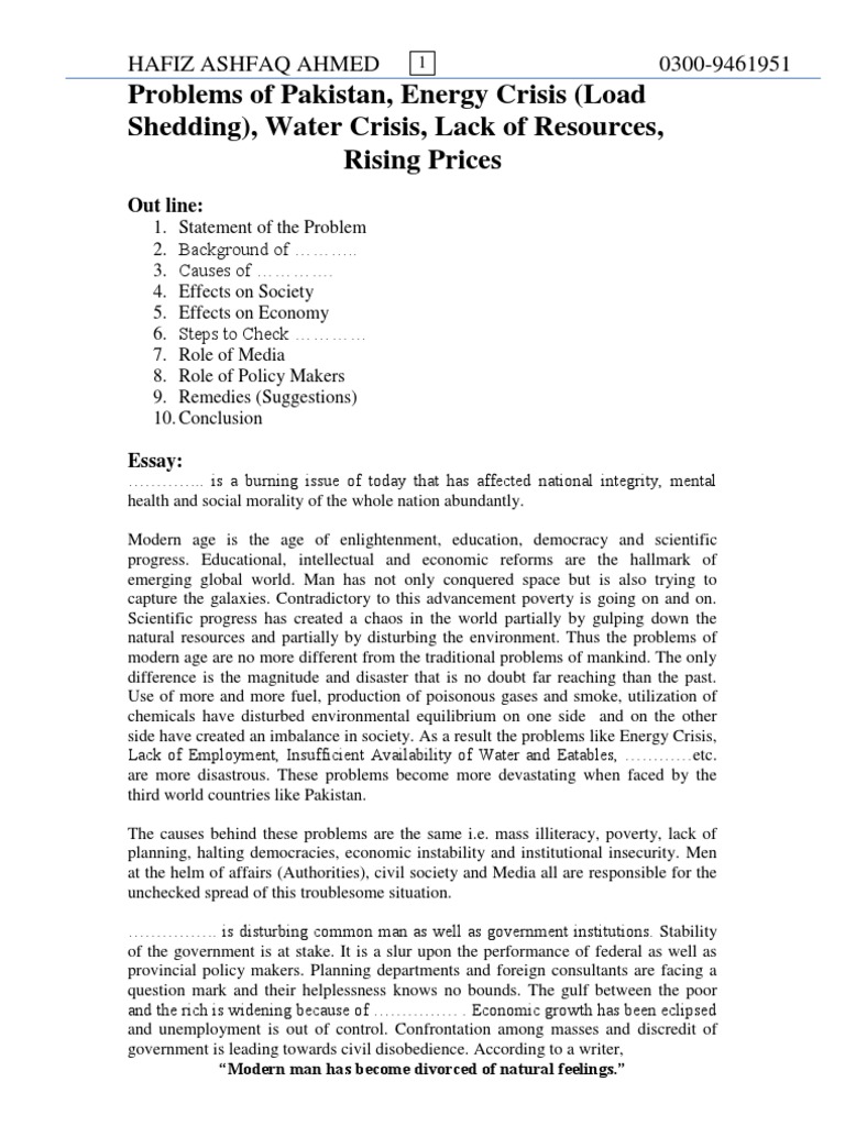 Current challenges of pakistan picture