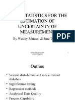 Basic Statistics For The Estimation of Uncertainty of